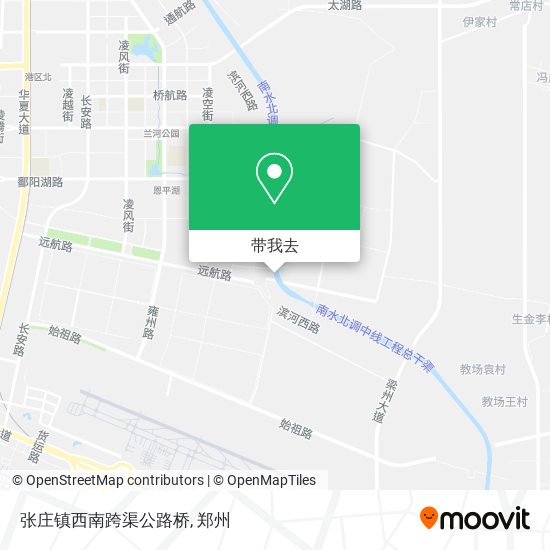 张庄镇西南跨渠公路桥地图