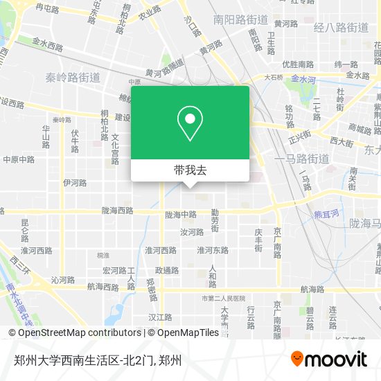 郑州大学西南生活区-北2门地图