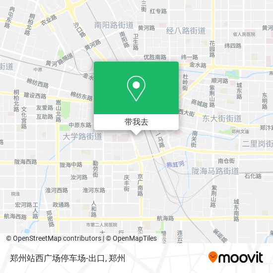 郑州站西广场停车场-出口地图