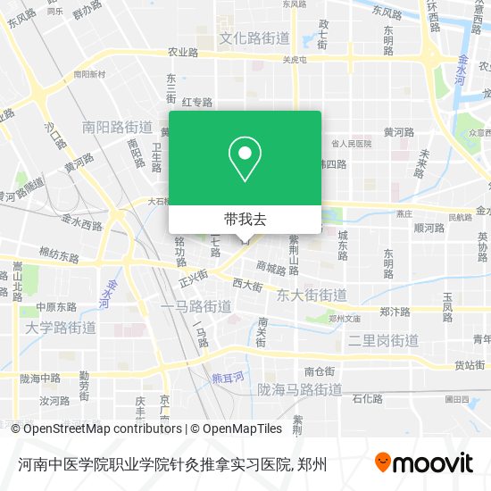 河南中医学院职业学院针灸推拿实习医院地图