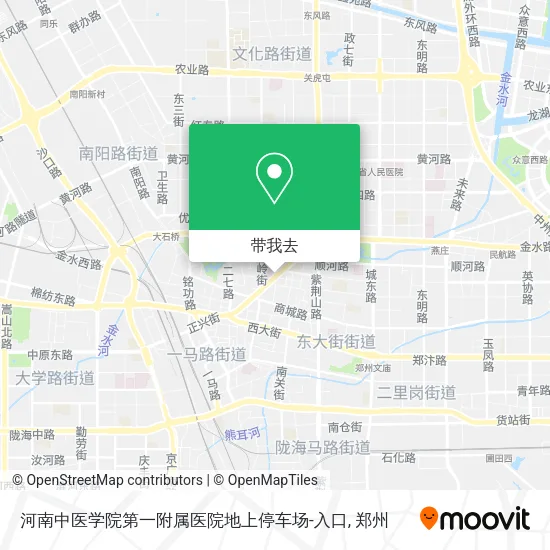 河南中医学院第一附属医院地上停车场-入口地图