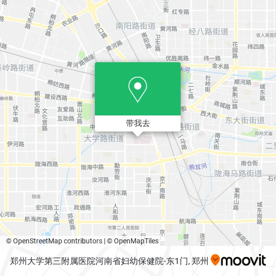 郑州大学第三附属医院河南省妇幼保健院-东1门地图
