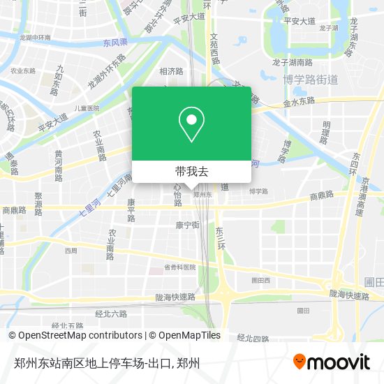 郑州东站南区地上停车场-出口地图