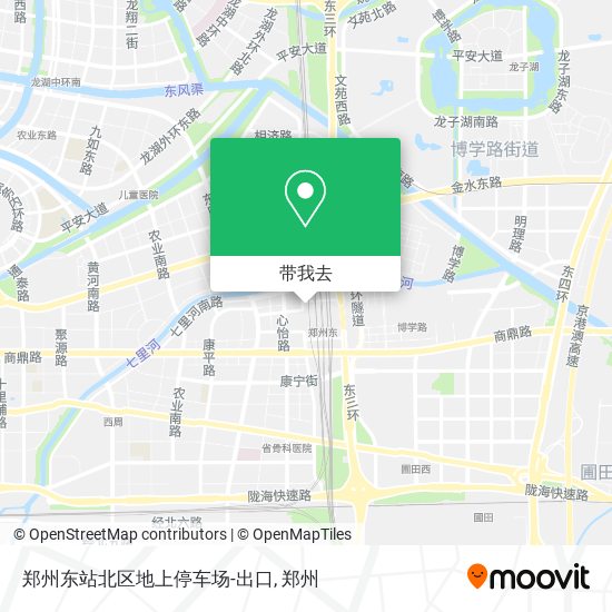 郑州东站北区地上停车场-出口地图