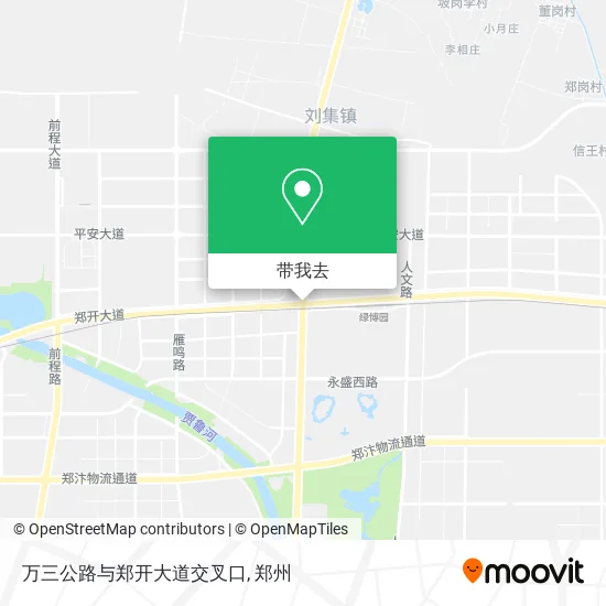 万三公路与郑开大道交叉口地图