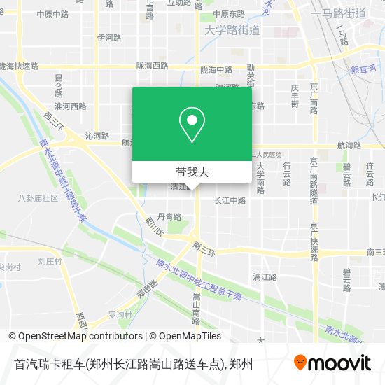 首汽瑞卡租车(郑州长江路嵩山路送车点)地图