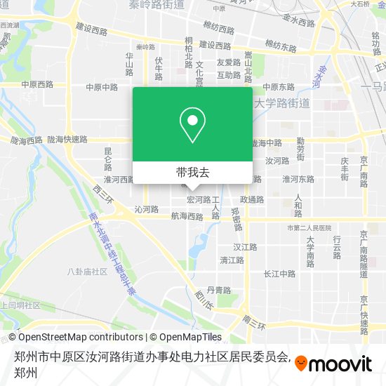 郑州市中原区汝河路街道办事处电力社区居民委员会地图
