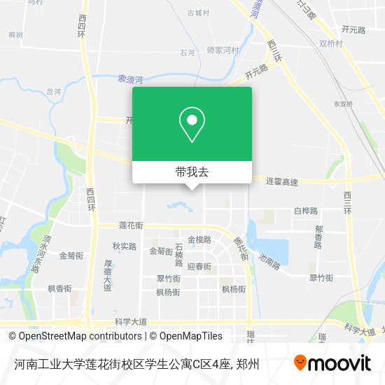 河南工业大学莲花街校区学生公寓C区4座地图