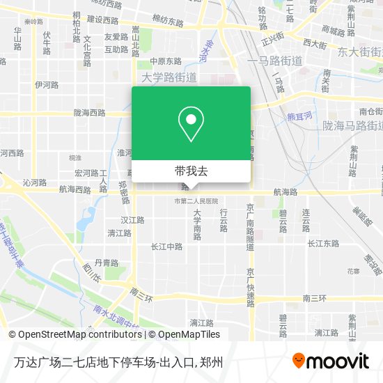 万达广场二七店地下停车场-出入口地图