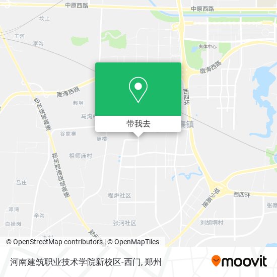 河南建筑职业技术学院新校区-西门地图