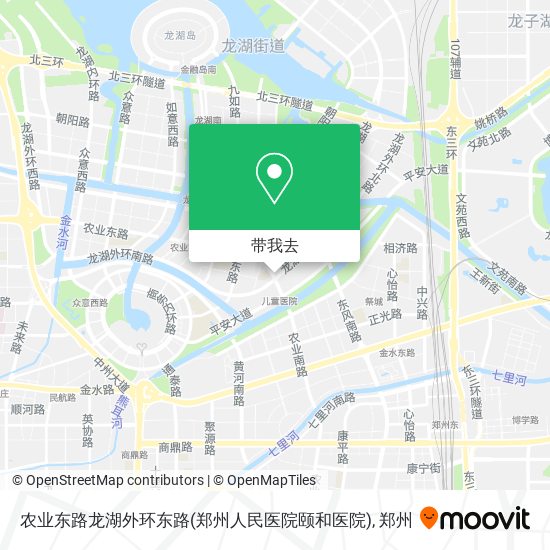 农业东路龙湖外环东路(郑州人民医院颐和医院)地图
