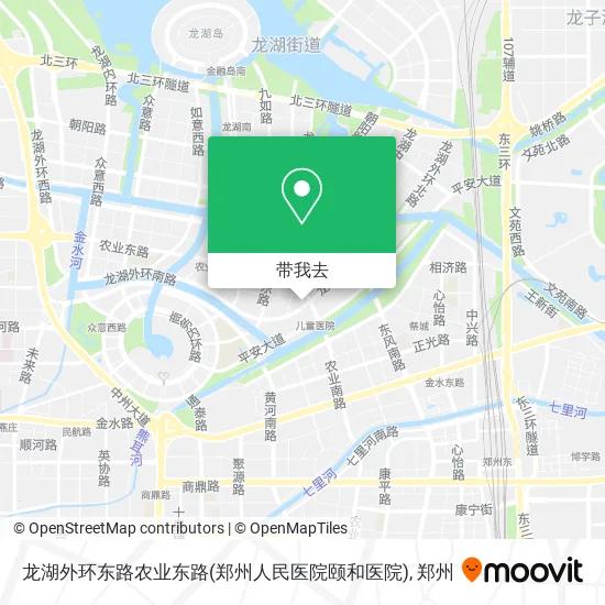龙湖外环东路农业东路(郑州人民医院颐和医院)地图