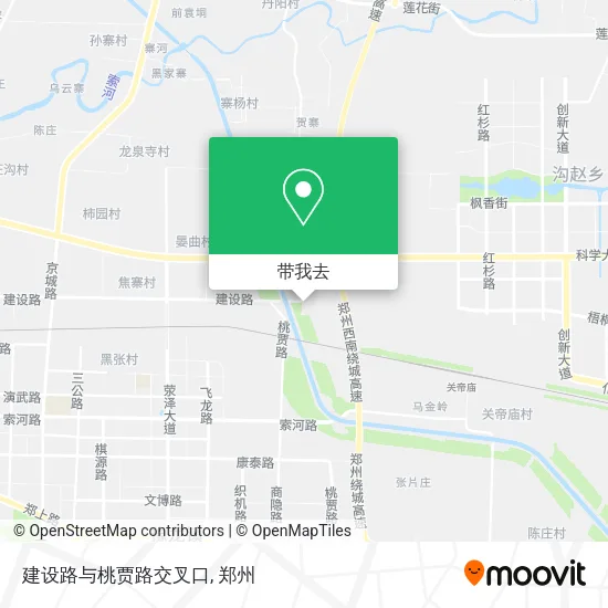 建设路与桃贾路交叉口地图