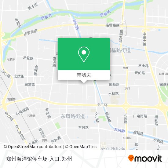 郑州海洋馆停车场-入口地图