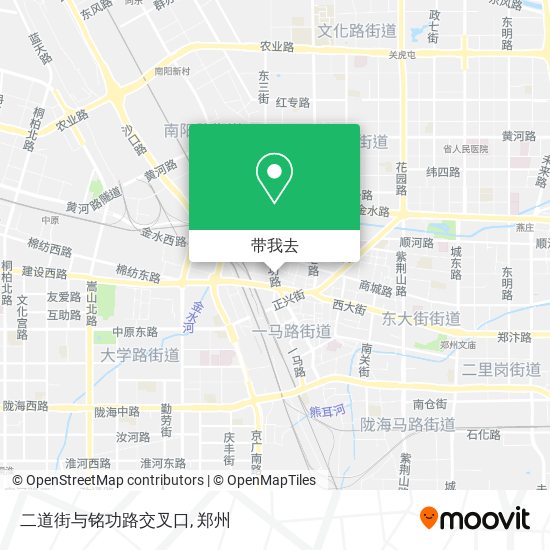 二道街与铭功路交叉口地图
