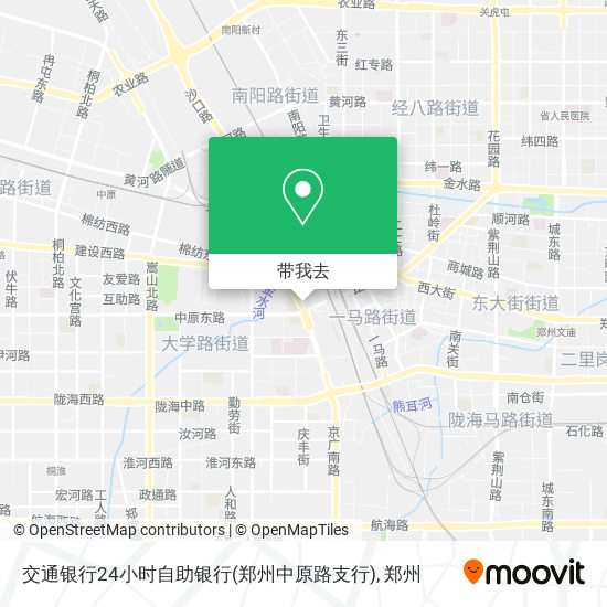 交通银行24小时自助银行(郑州中原路支行)地图