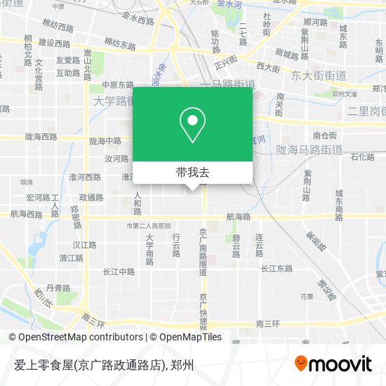 爱上零食屋(京广路政通路店)地图