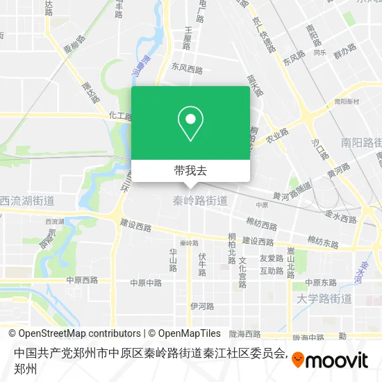 中国共产党郑州市中原区秦岭路街道秦江社区委员会地图