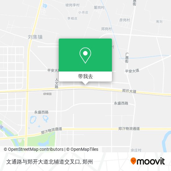 文通路与郑开大道北辅道交叉口地图