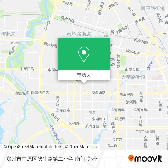 郑州市中原区伏牛路第二小学-南门地图