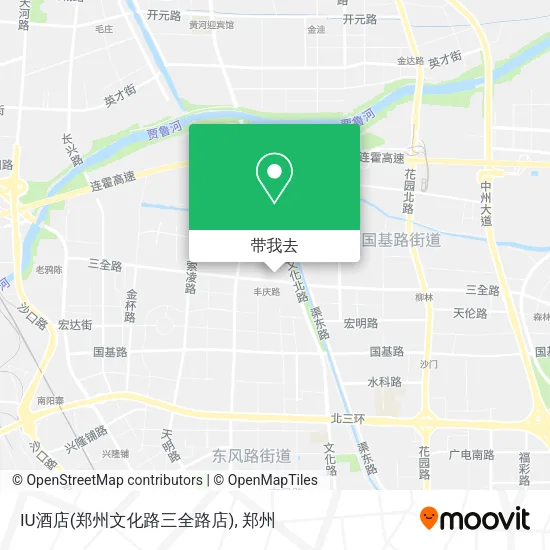 IU酒店(郑州文化路三全路店)地图