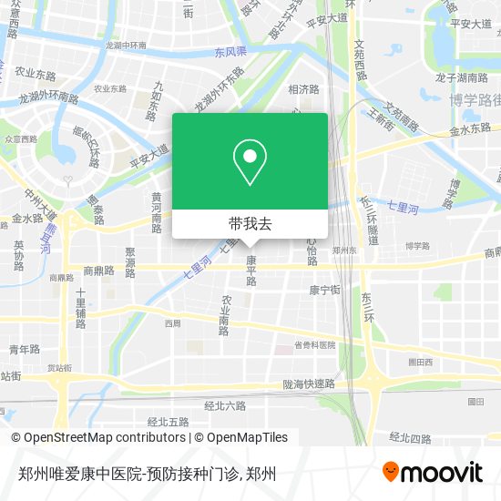 郑州唯爱康中医院-预防接种门诊地图