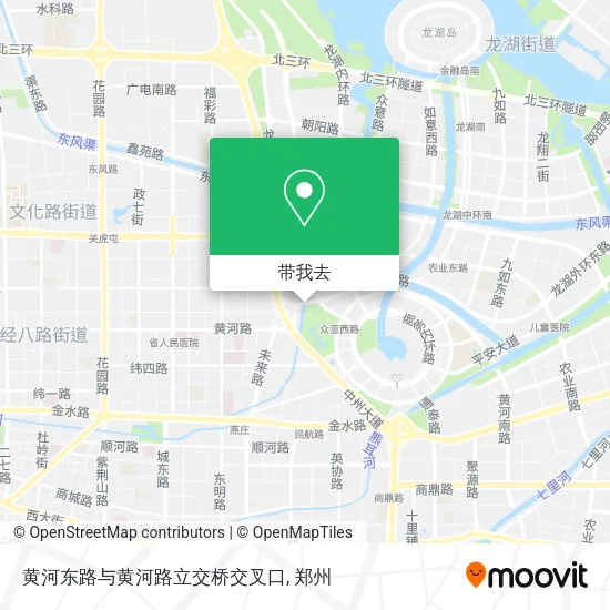 黄河东路与黄河路立交桥交叉口地图