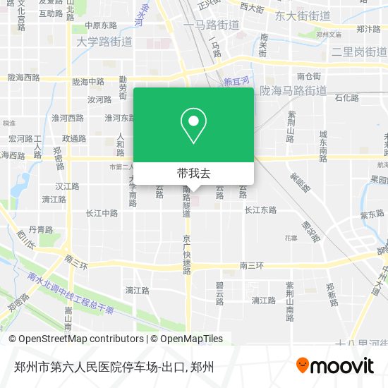 郑州市第六人民医院停车场-出口地图