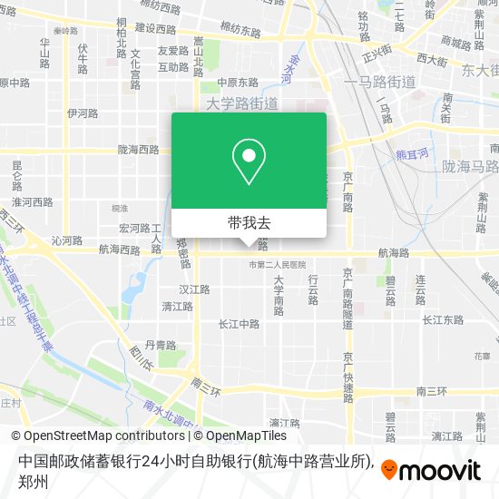 中国邮政储蓄银行24小时自助银行(航海中路营业所)地图