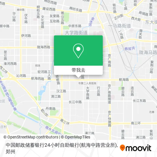 中国邮政储蓄银行24小时自助银行(航海中路营业所)地图