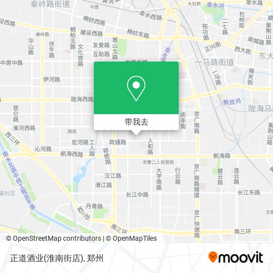 正道酒业(淮南街店)地图