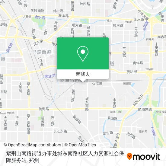 紫荆山南路街道办事处城东南路社区人力资源社会保障服务站地图