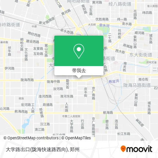 大学路出口(陇海快速路西向)地图