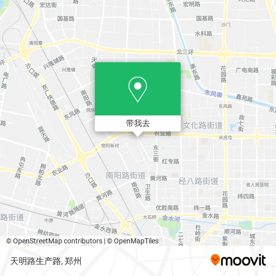 天明路生产路地图