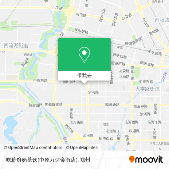 嘿糖鲜奶茶饮(中原万达金街店)地图