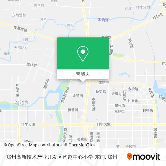 郑州高新技术产业开发区沟赵中心小学-东门地图