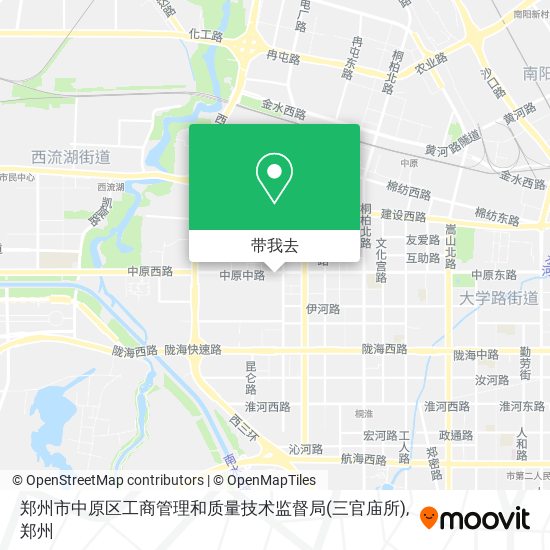 郑州市中原区工商管理和质量技术监督局(三官庙所)地图