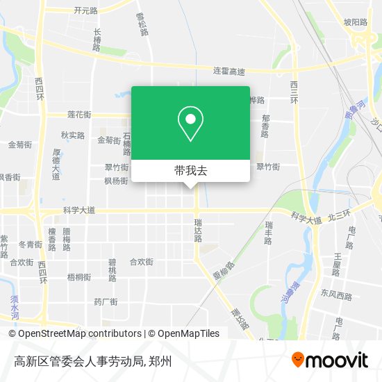 高新区管委会人事劳动局地图