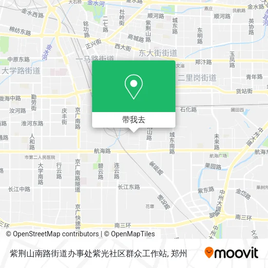 紫荆山南路街道办事处紫光社区群众工作站地图