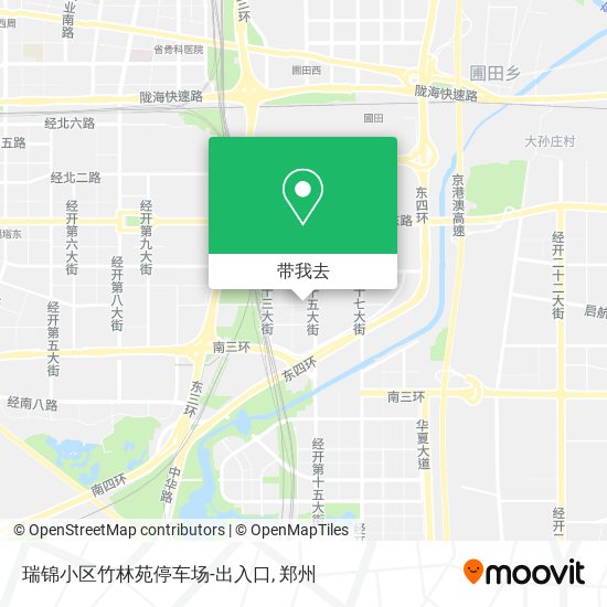 瑞锦小区竹林苑停车场-出入口地图