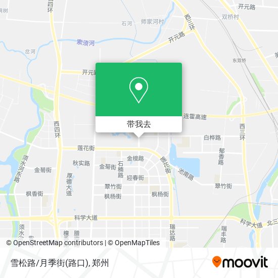 雪松路/月季街(路口)地图