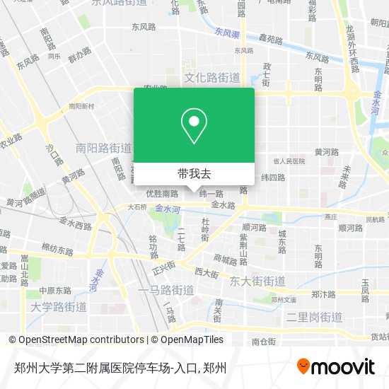 郑州大学第二附属医院停车场-入口地图