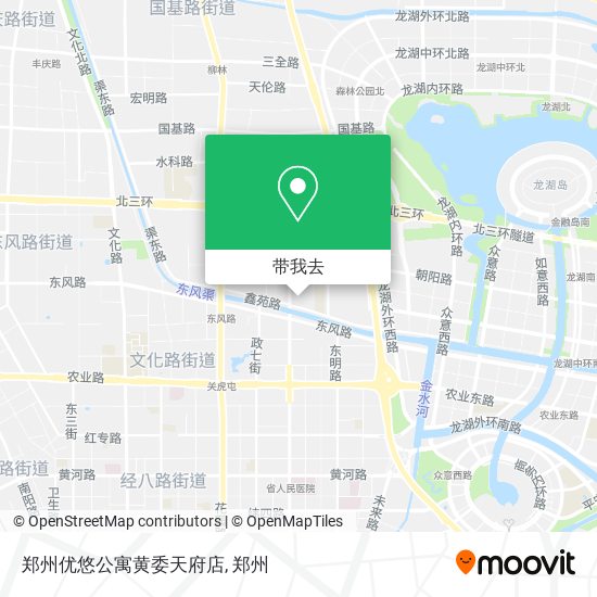 郑州优悠公寓黄委天府店地图