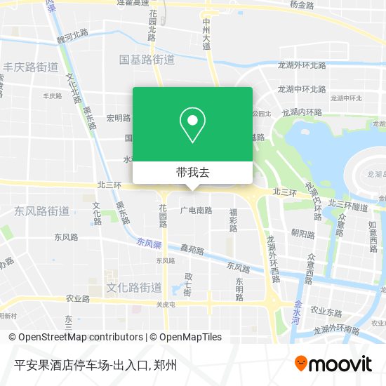 平安果酒店停车场-出入口地图