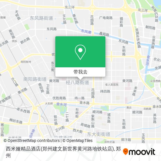 西米娅精品酒店(郑州建文新世界黄河路地铁站店)地图