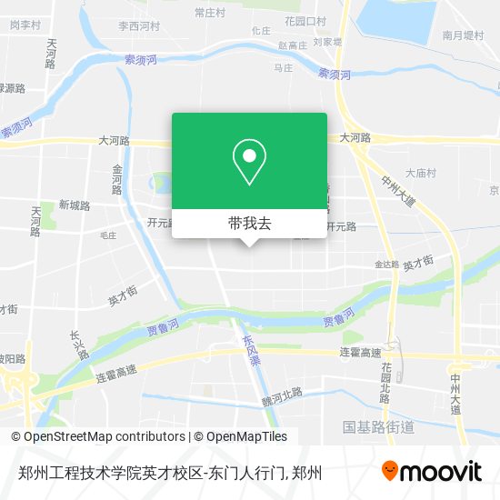 郑州工程技术学院英才校区-东门人行门地图