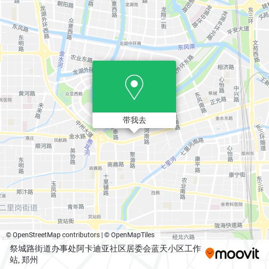 祭城路街道办事处阿卡迪亚社区居委会蓝天小区工作站地图