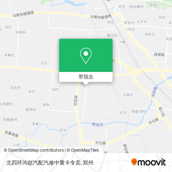 北四环沟赵汽配汽修中重卡专卖地图
