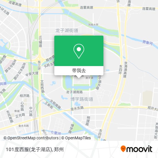 101度西服(龙子湖店)地图