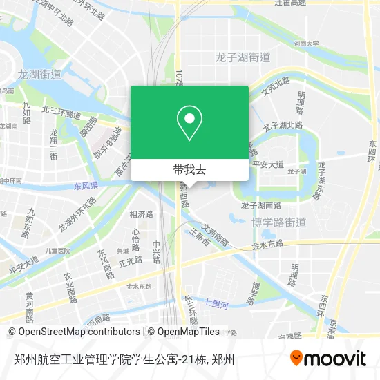 郑州航空工业管理学院学生公寓-21栋地图